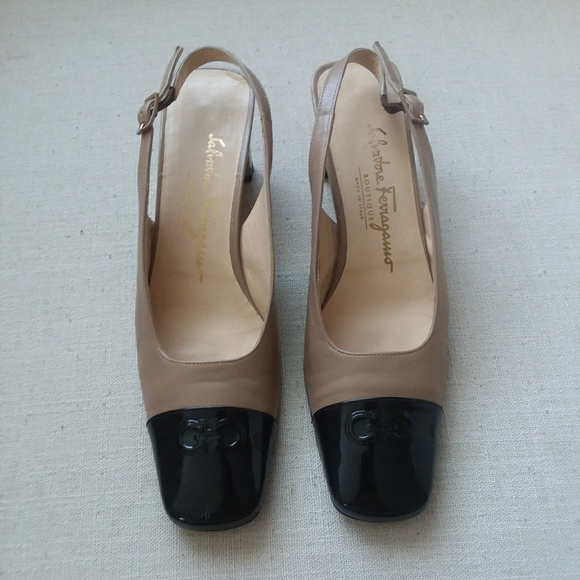 salvatore ferragamo slingback pumps